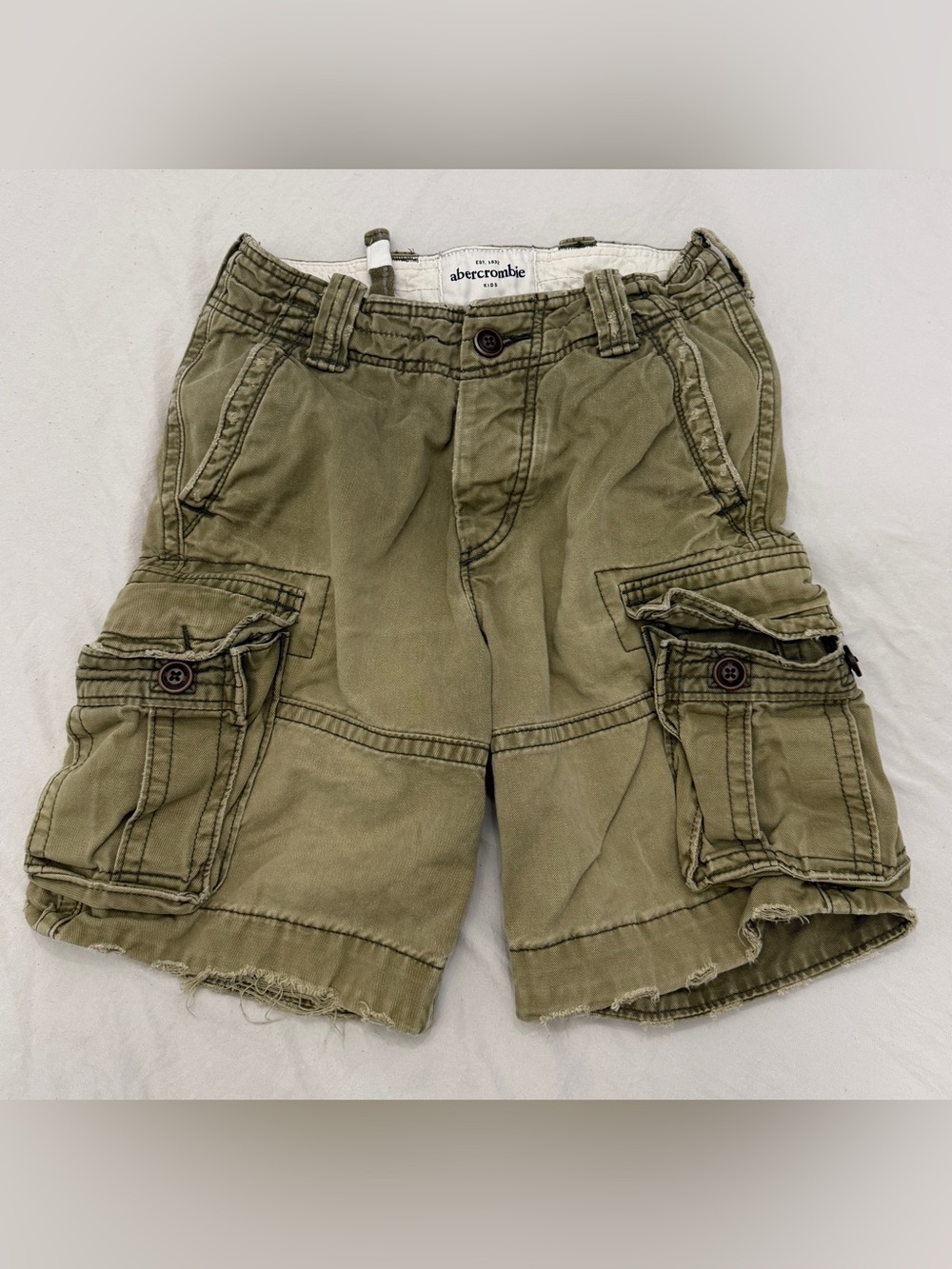 Abercrombie & Fitch Olive Cargo Shorts for Men